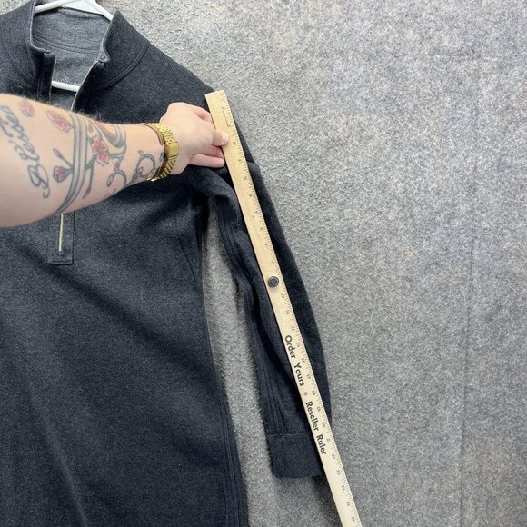 Tommy Bahama Sweatshirt Dress Womens Small Gray Quarter Zip Tunic Reversible - Picture 7 of 11